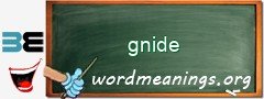 WordMeaning blackboard for gnide